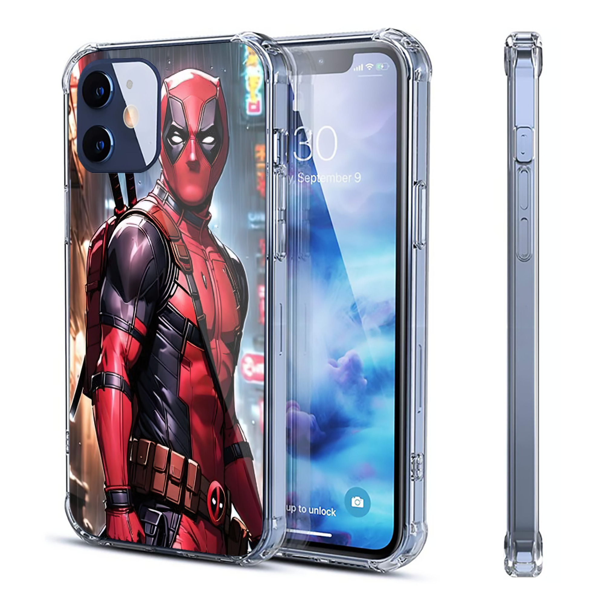 （画像用） Deadpool デッドプール 【iPhone 12シリーズ対応】透明スマホケース（クリアソフトケース）